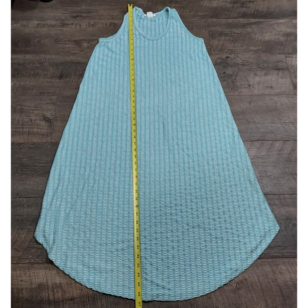 Anthropologie Caution To The Wind Blue Green Long Maxi Dress USA Women M - Picture 2 of 10